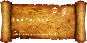Pogács Gerda névjegykártya